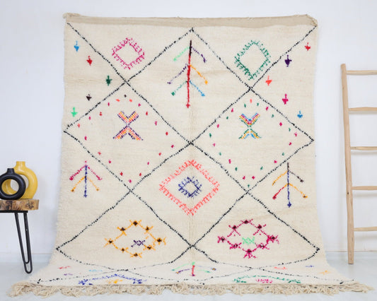 Baiya Beni Ourain Rug 6'3" x 8'0" - Street-Wave