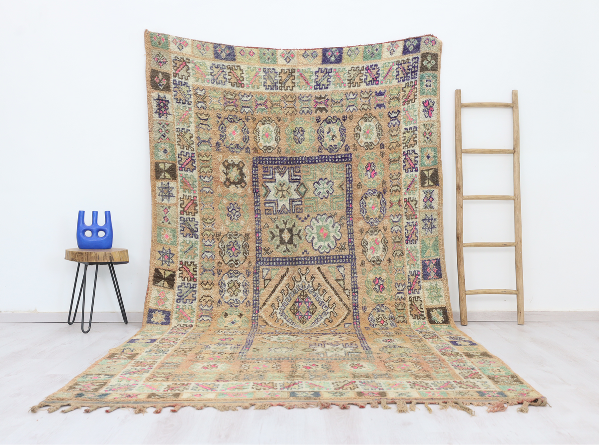 Amellal Vintage Moroccan Rug  6'3" x11'2" - Street-Wave