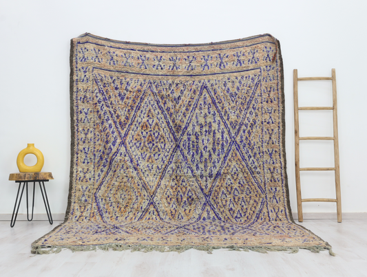 Tirza Vintage Moroccan Rug 7'1" x9'4" - Street-Wave