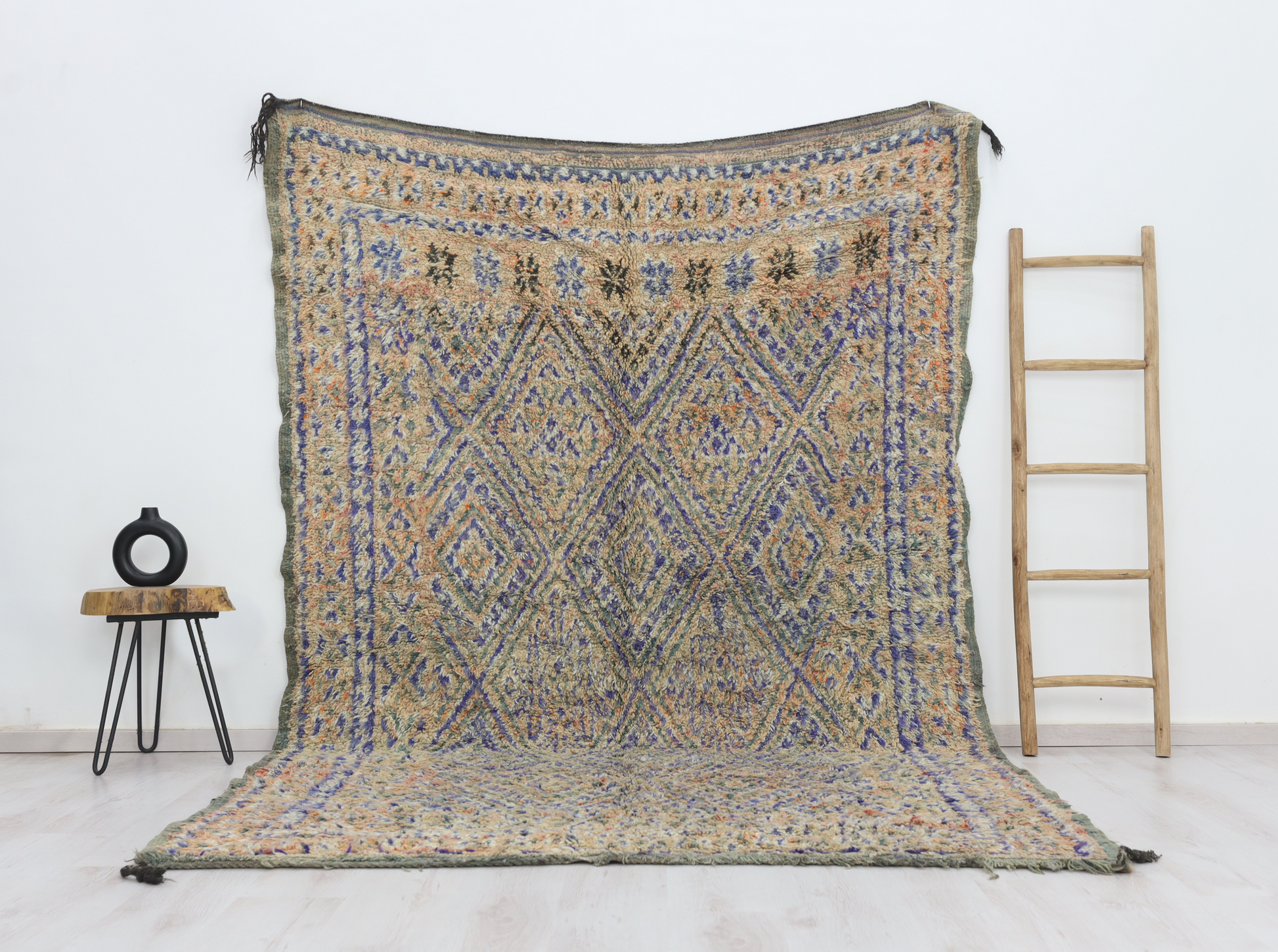 Tawenza Vintage Moroccan Rug 6'6" x10'1" - Street-Wave