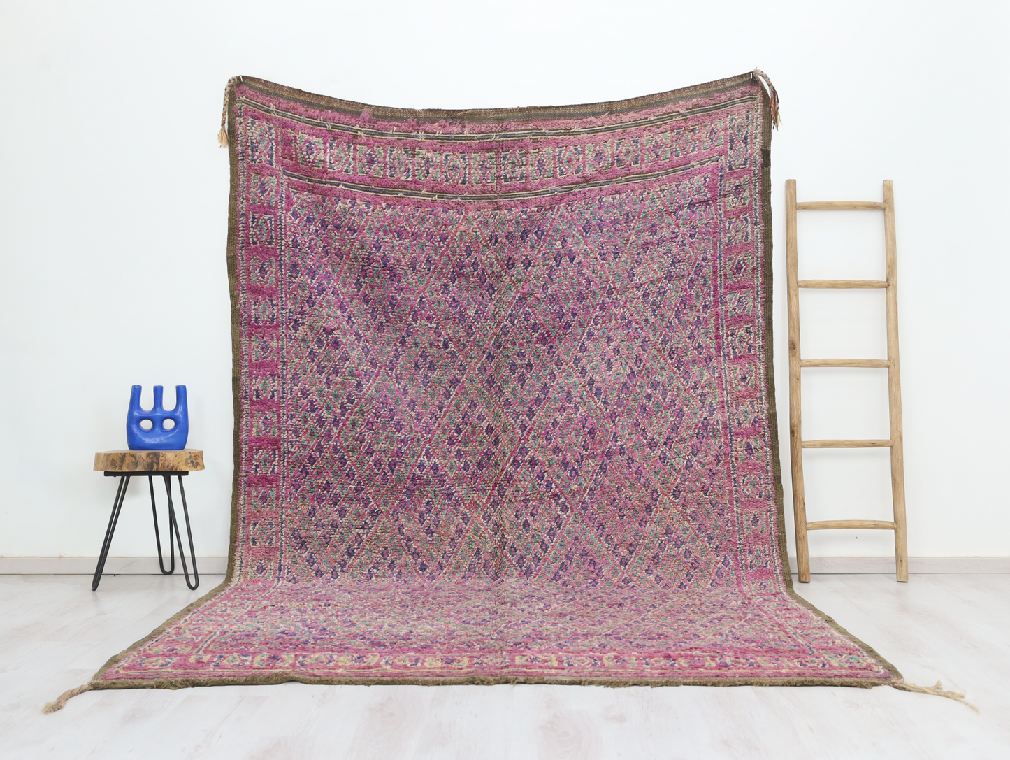 Tawriqt Vintage Moroccan Rug 6'6" x10'3" - Street-Wave