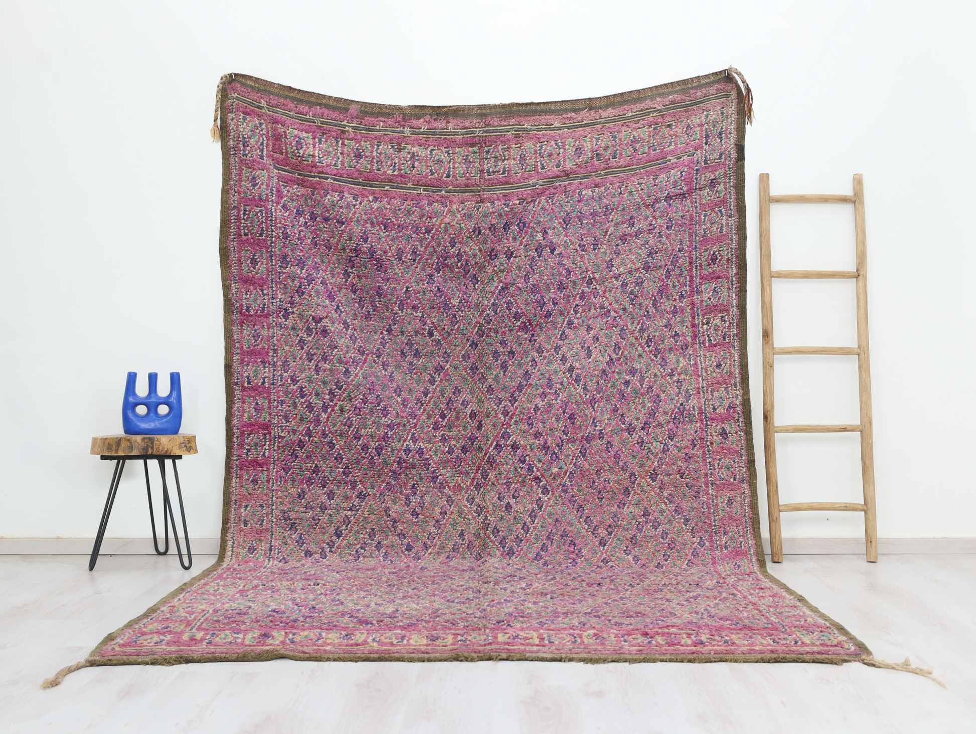 Tawriqt Vintage Moroccan Rug 6'6" x10'3" - Street-Wave