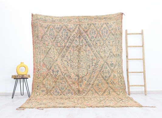 Tifrar Vintage Moroccan Rug 6'6" x9'4" - Street-Wave