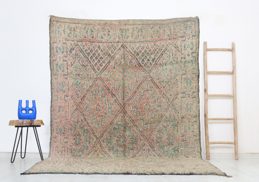 Ider Vintage Moroccan Rug  6'3" x9'2" - Street-Wave