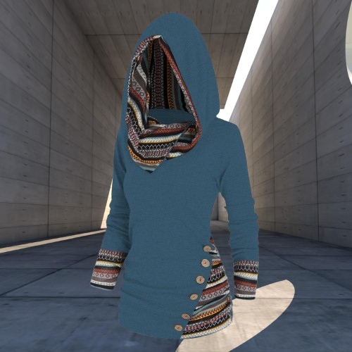 Street Wave Tribal Hoodie for Women Cozy Comfort Premium Fabric and Tribal Design
