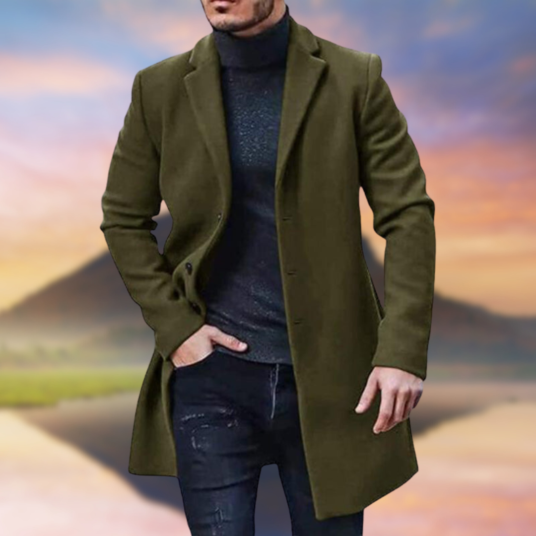Street-Wave Coat For Men Removable Hood Dual-Layer Insulation Elegant Classic Style