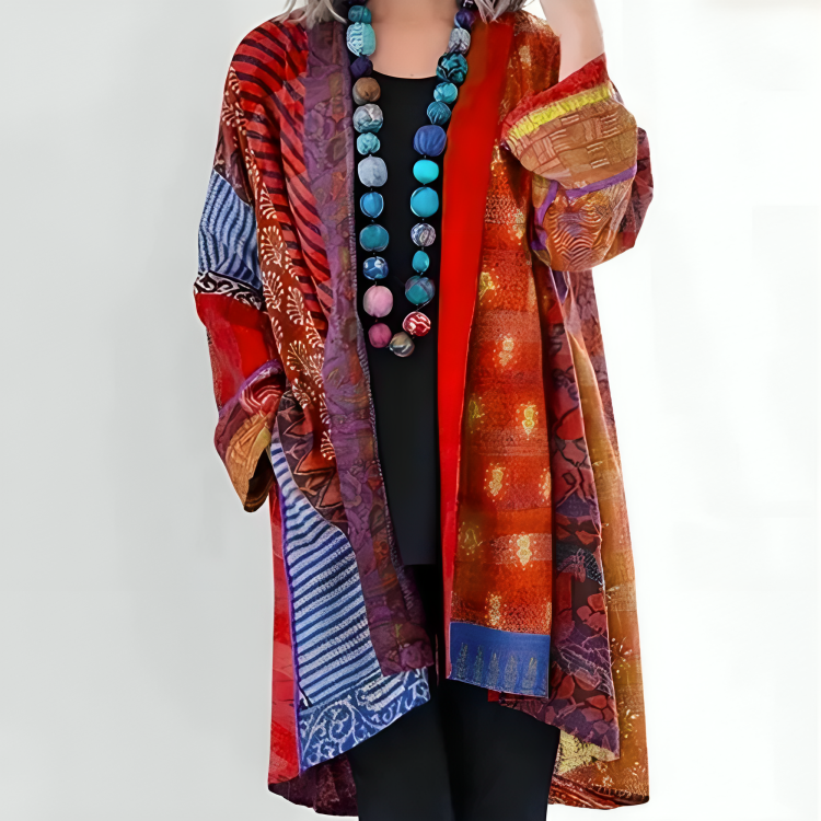 Street-Wave Womens Knit Cardigan Comfortable, Stylish Multicolor Boho Wrap Sweater