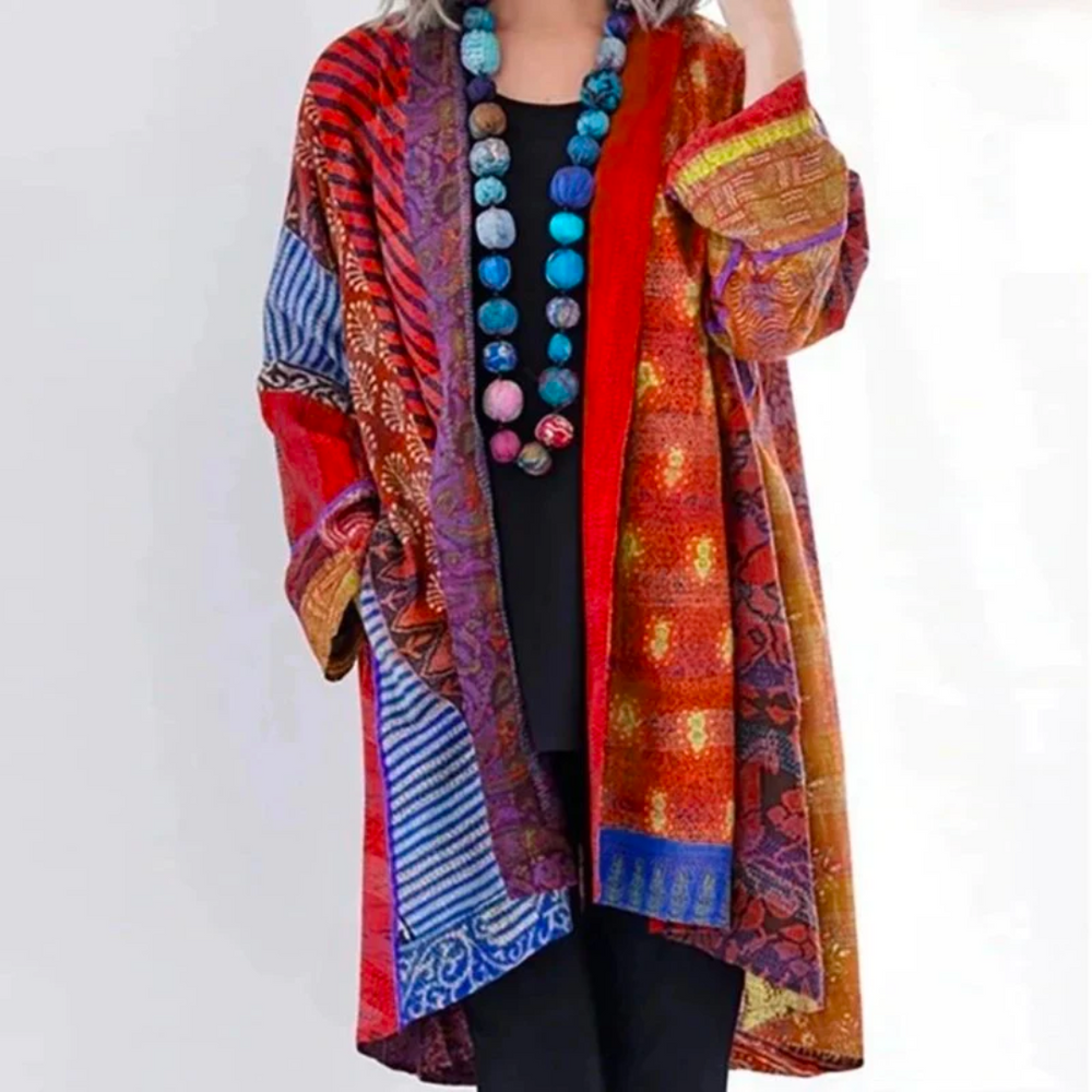 Street-wave Colorful Knit Vest For Women With Cozy Warmth And Bold Boho Style Cardigan