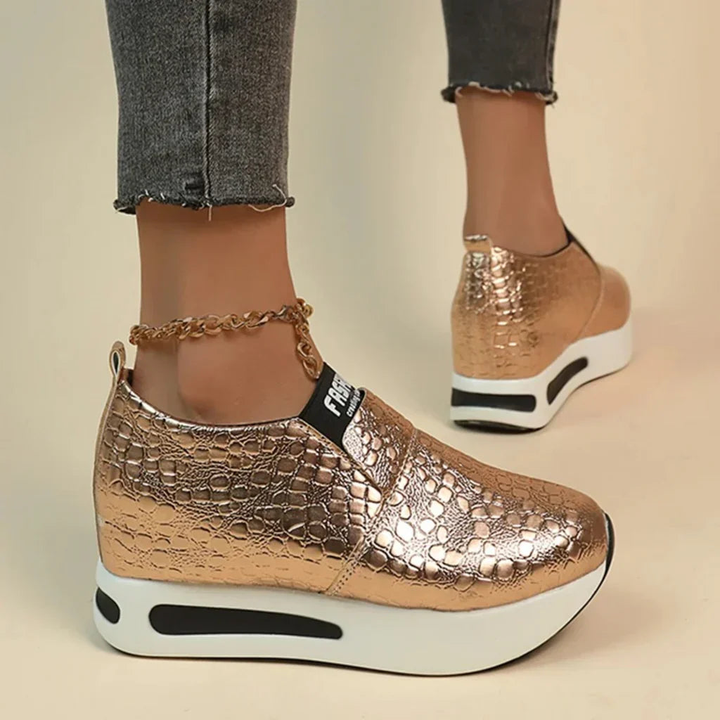Orthopedic Womens Loafers Rose Gold Comfort All Day Support Fashion Forward For Formal And Casual Streetwave