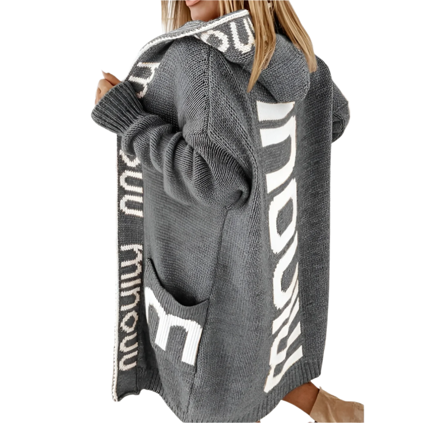 Street-wave Womens Knit Cardigan Cozy Warmth For Office Or Casual Wear Premium Comfort