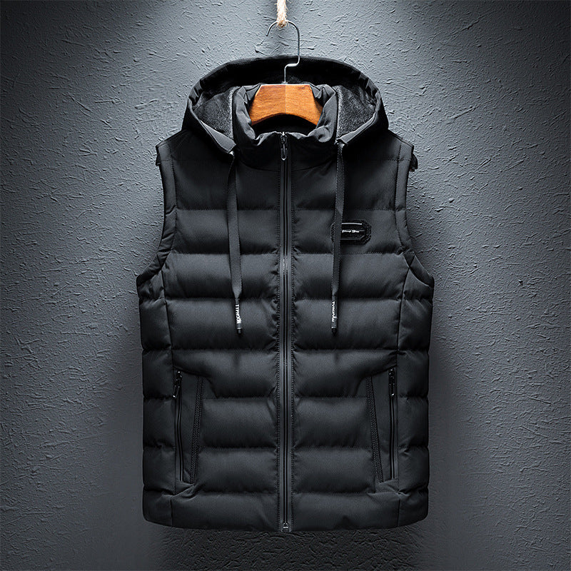 Street-Wave Hooded Fleece Vest For Men With Premium Warmth And Flexible Movement For Outdoor Adventure
