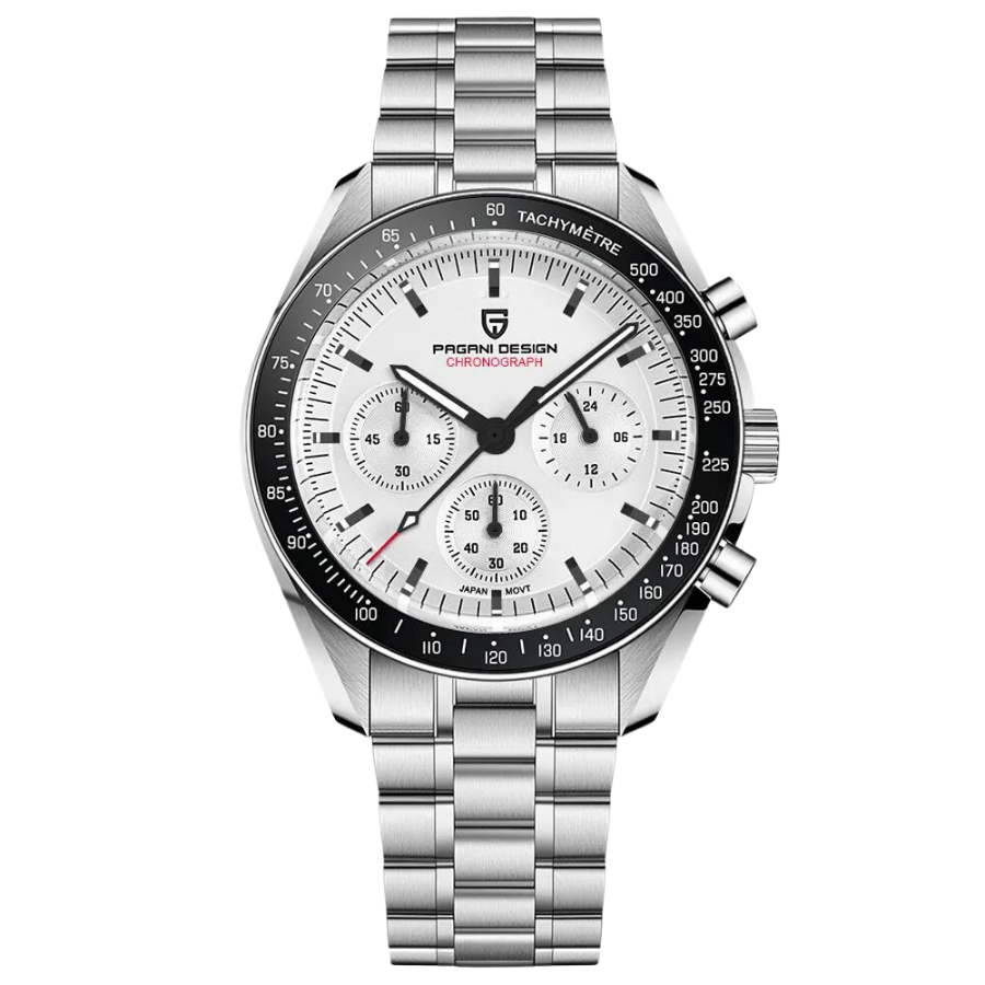 Street-Wave Grand Divemaster Quartz Watch Stainless Steel Case Chronograph Waterproof Sapphire Crystal