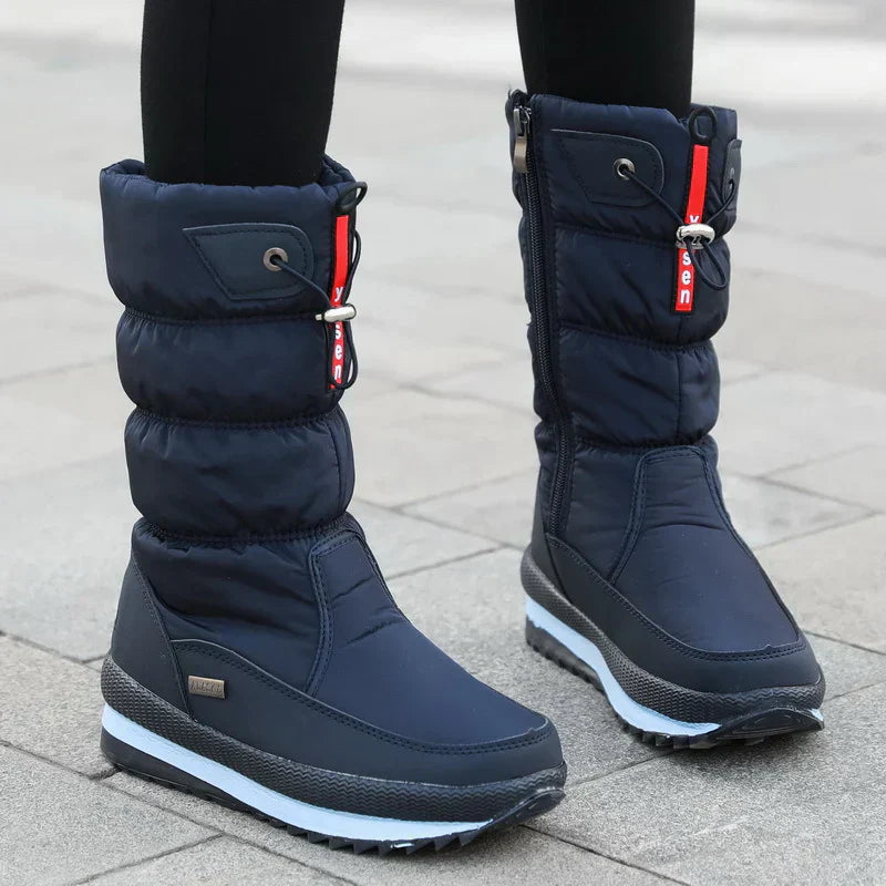 Street-Wave Cozy Warm Womens Winter Boots For Elegant Snow Walks With Insulated Comfort And Plush Lining