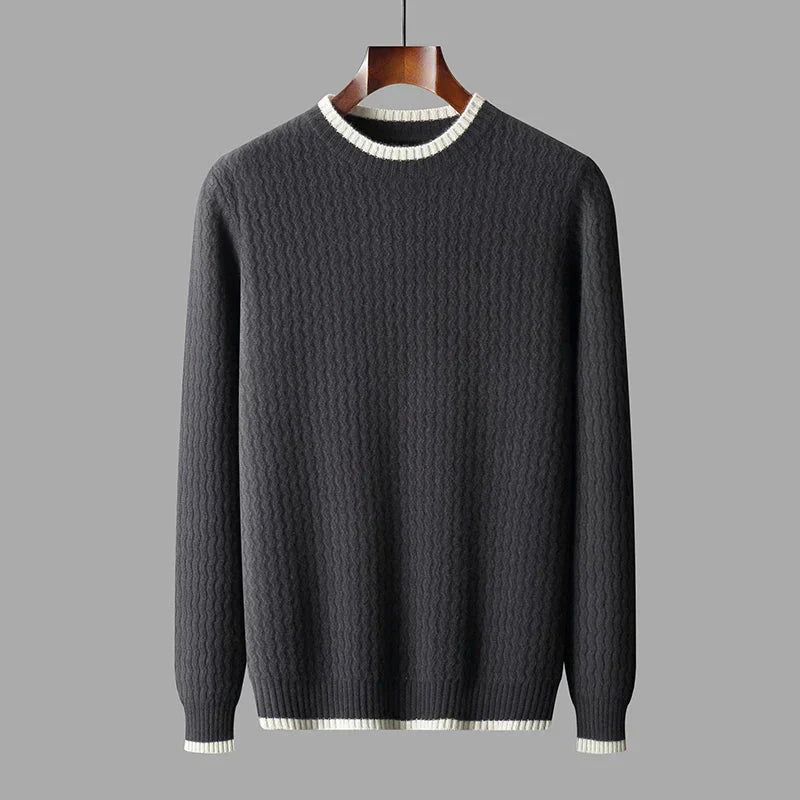 Street Wave Premium Knit Pullover With Modern Gentlemen Luxurious Comfort Temperature Control