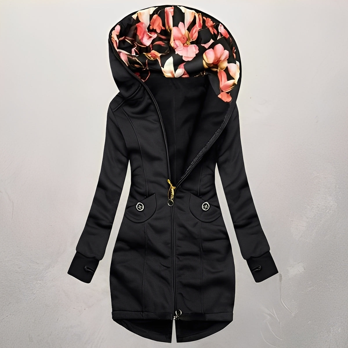 Streetwave Slim Fit Jacket For Women Stylish Cozy Warm Outerwear With Plaid Lined Hood