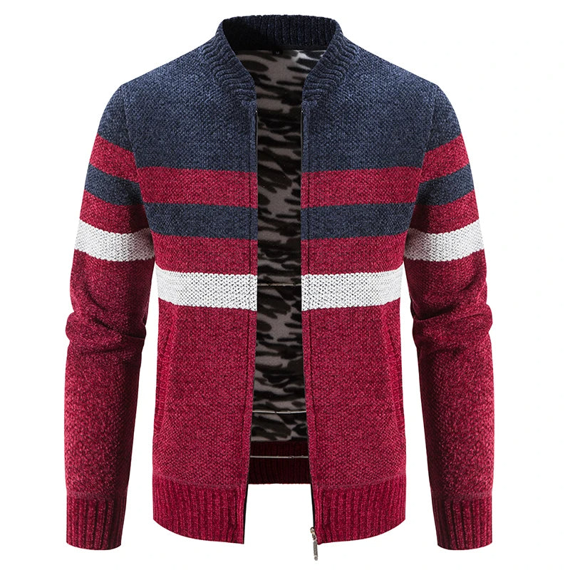 Street Wave CosyZip Vest For Men Cozy Striped Zip Vest With Autumn Warmth And Modern Baseball Style