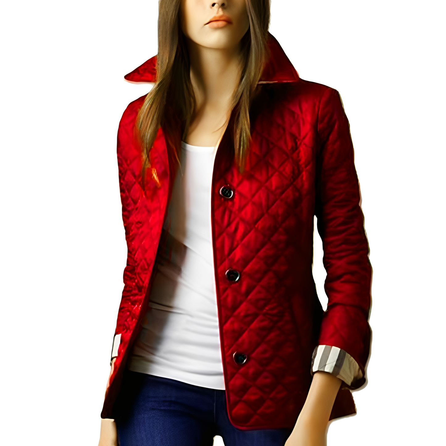 Street-wave Silk Soft Quilted Jacket For Women Warm Tailored Fit Breathable Cotton Blend