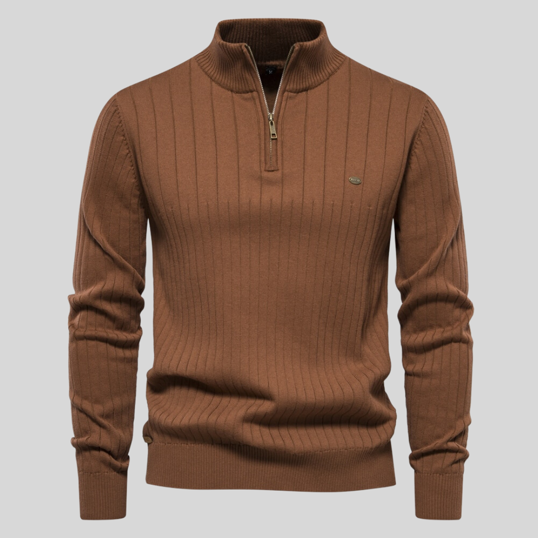 Street-Wave Knit Pullover With Cozy Texture For Men Soft Warmth And Everyday Style