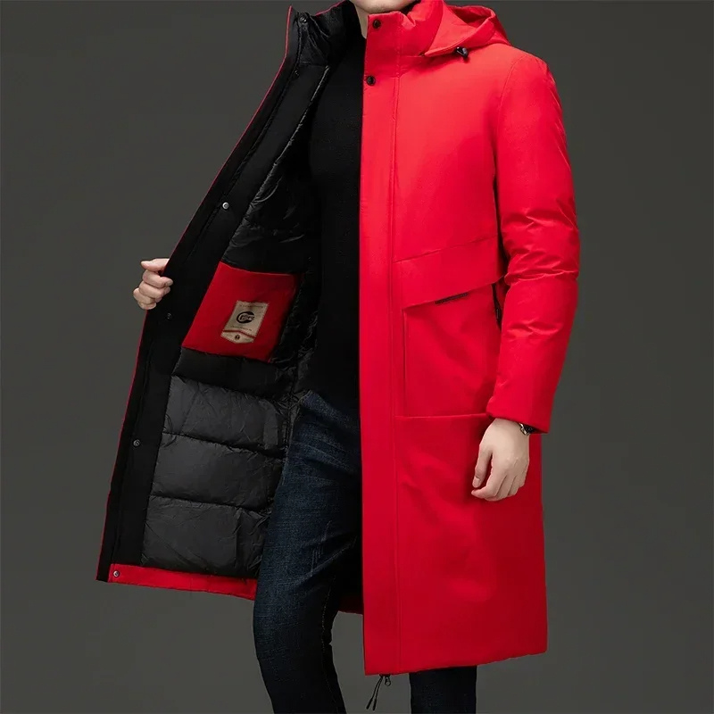 Street-Wave Long Winter Coat For Men With Insulated Lining And Hood Ultimate Cold Weather Warmth