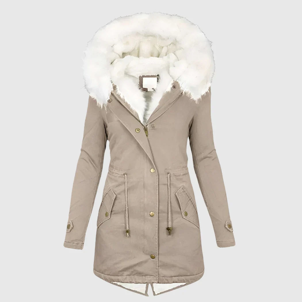Streetwave Nora Long Winter Parka for Women With Fur Hood Cozy Weatherproof Style Coat
