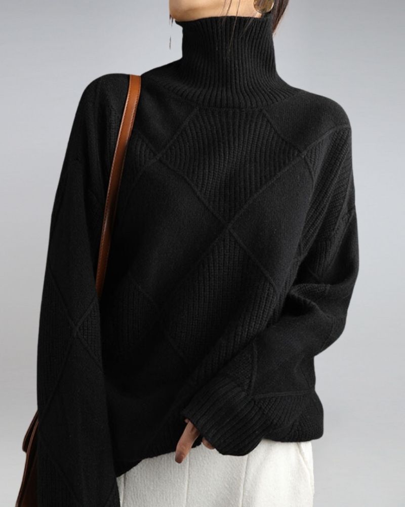 Street-Wave Womens Turtleneck Sweater Ultra Soft Knit For Everyday Elegance And All Day Comfort