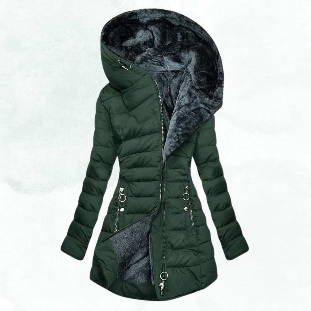 Women's Faux-Fur Lined Coat with Warm Insulation and Stylish Design