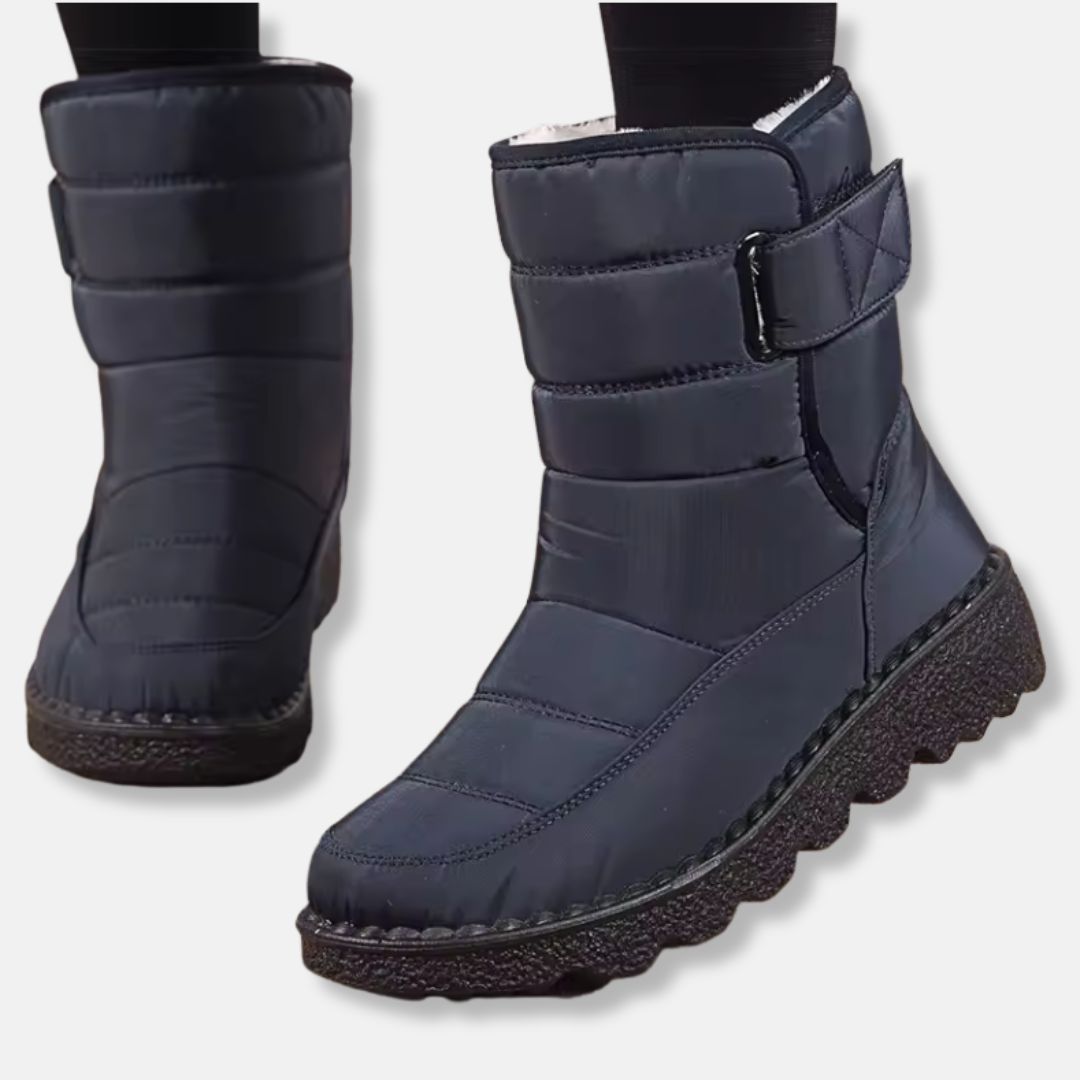 Street-Wave Mid-Calf Winter Boots For Women Padded Insulated Interior And Non Slip Sole