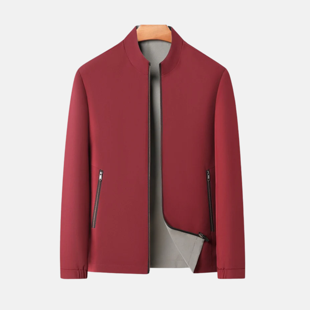 Street-Wave Windproof Mens Bomber Jacket With Zippered Pockets