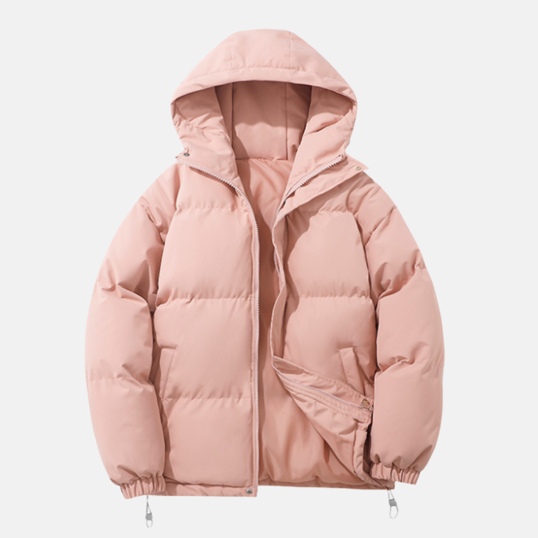 Mens Padded Hooded Coat With Elasticated Hem For Cold Winter Weather Synthetic Insulated Outerwear By Street-Wave