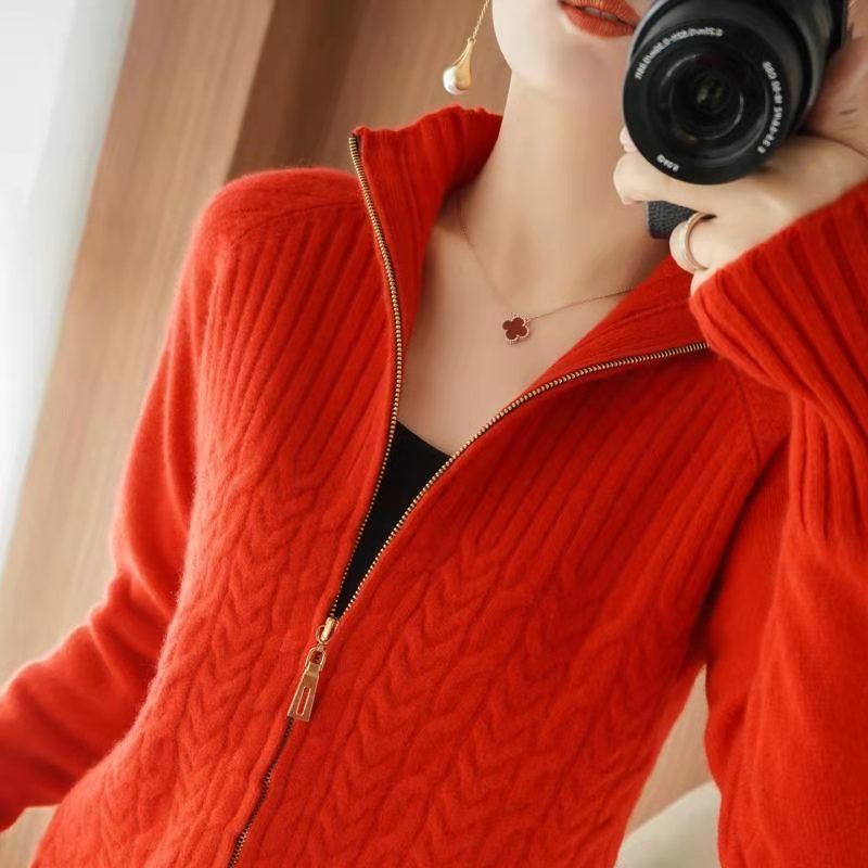 Street-Wave Cashmere Cardigan For Women With Chic Drawstring Luxurious Cozy Knit