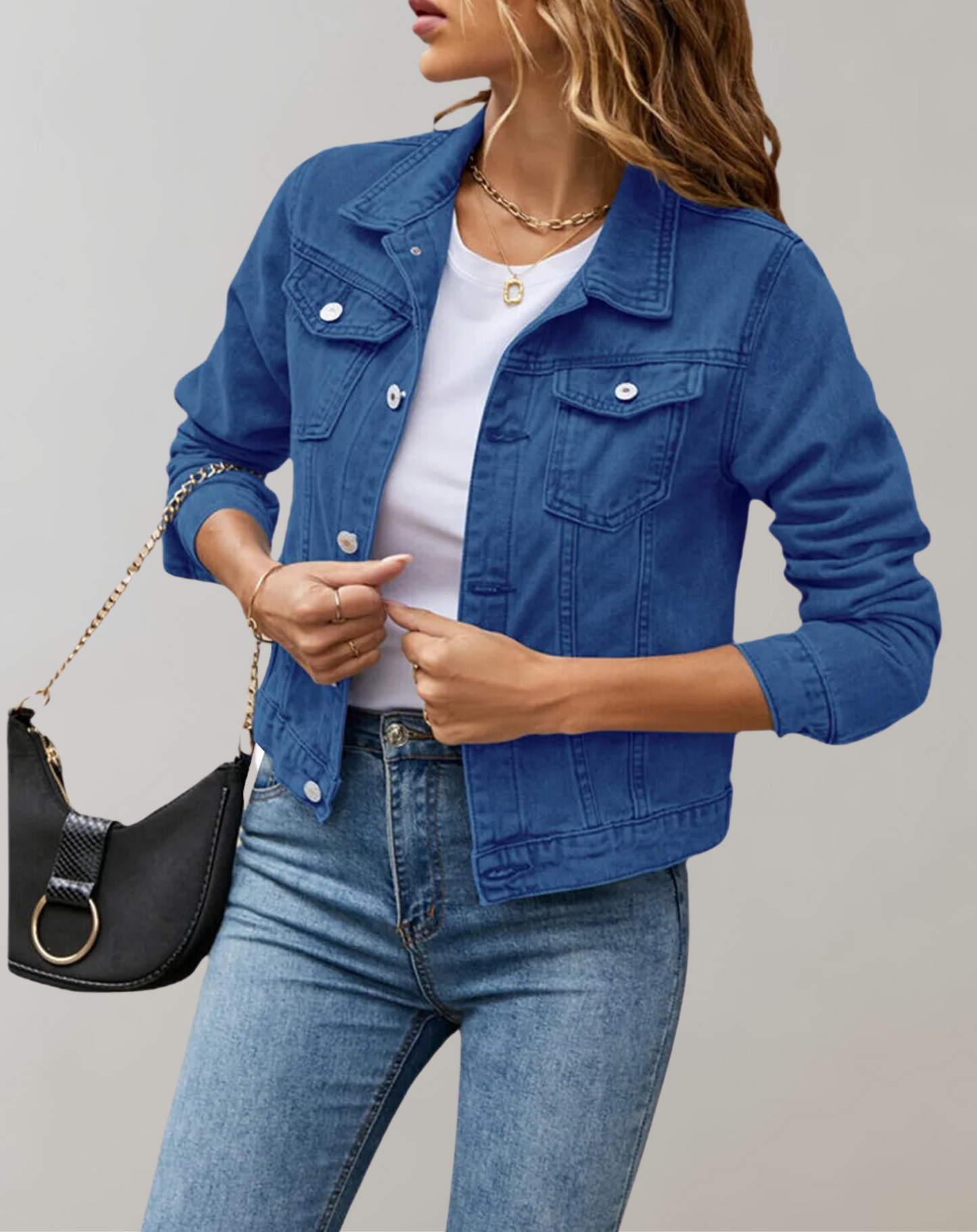 Street Wave Red Denim Jacket With Lapel Collar For Women Breathable Comfort Everyday Chic