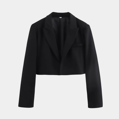 Street-wave Cropped Blazer Jacket Tailored Open Front For Women Effortless Day To Night Versatility