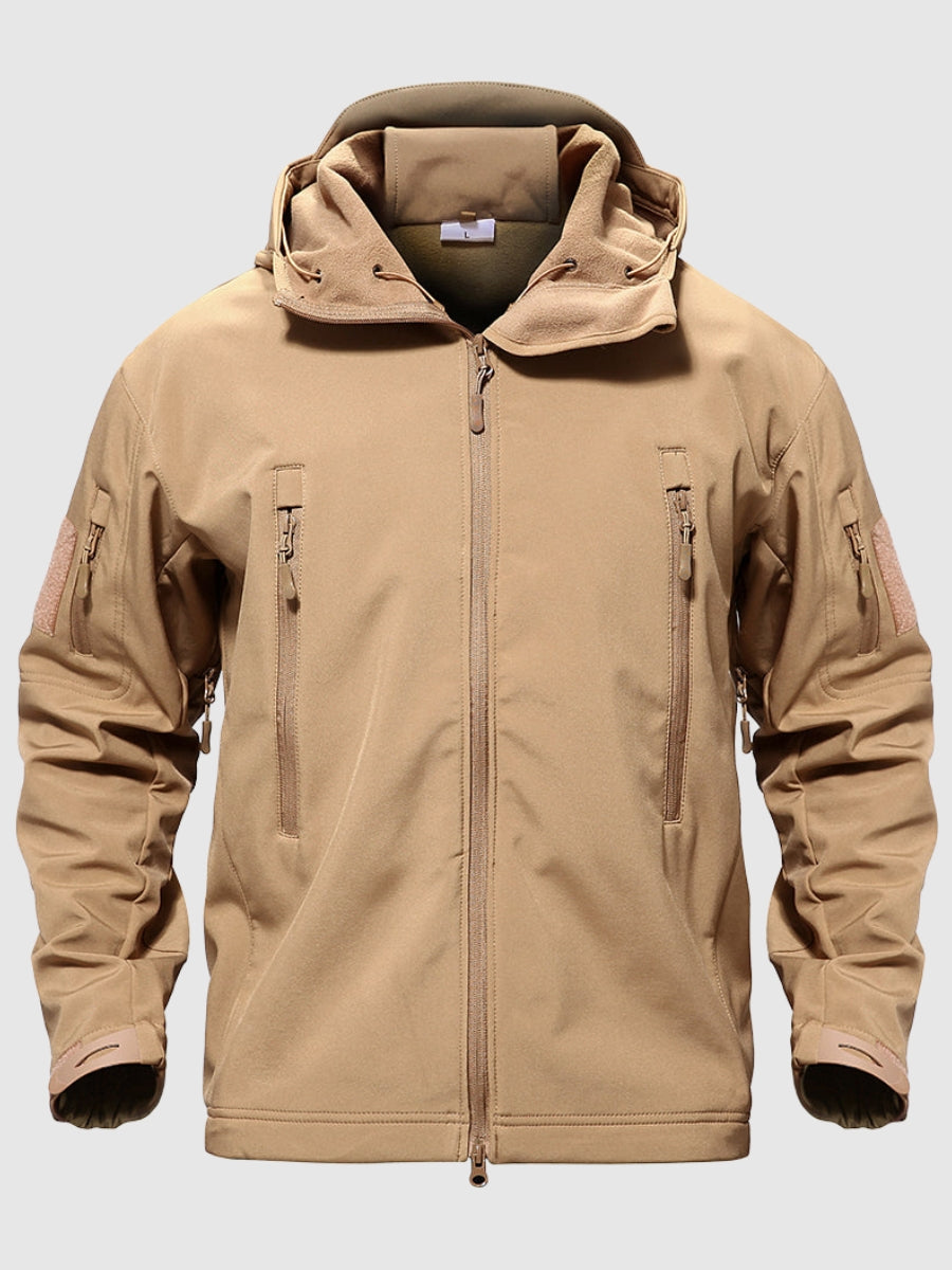 Street-Wave Water Repellent Polyester Jacket For Men With Durable Zipper Pockets