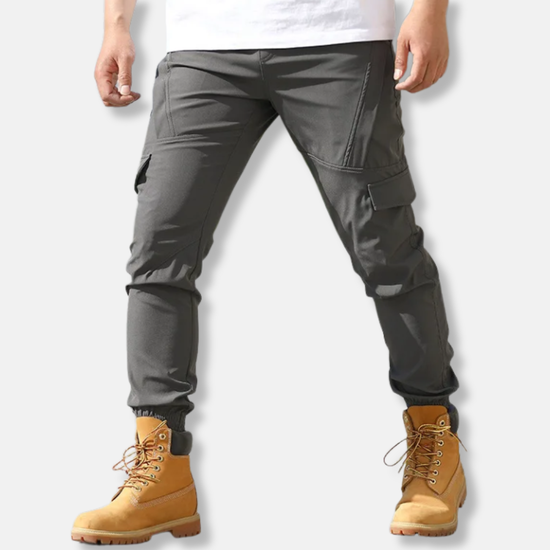 Mens Woven Stretch Cargo Jogger Pants StreetWave For Men Elastic Ankle Cuffs
