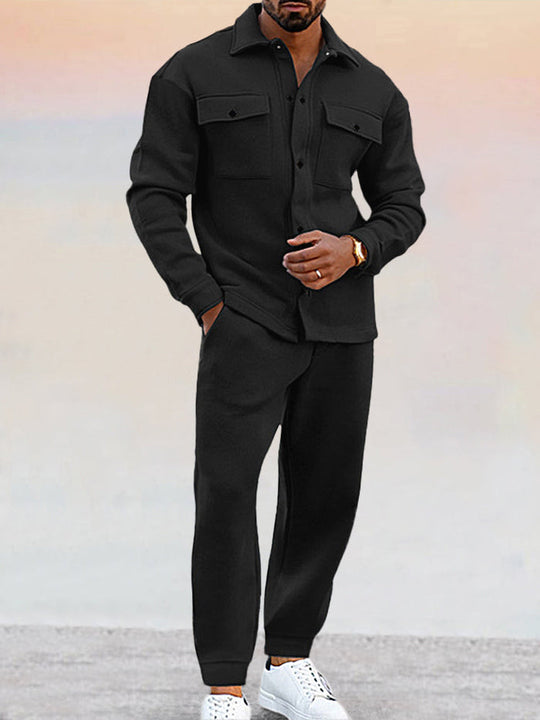 Streetwave Mens Suede Two Piece Set For Formal Wear Exquisite Texture Tailored Fit Comfort