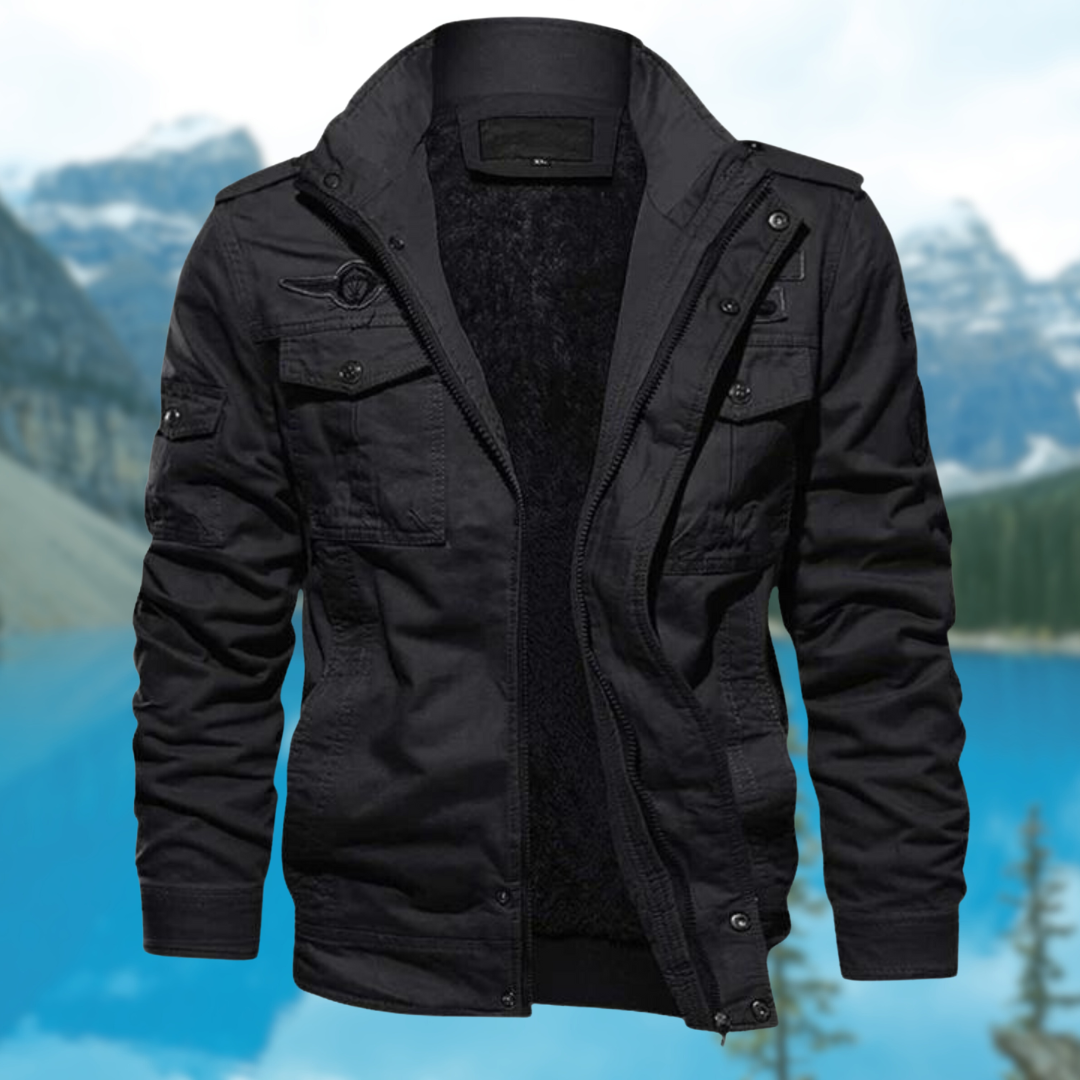 Street Wave Bomber Jacket Unisex Warm Fleece Lined Lightweight For Outdoor Winter Activities