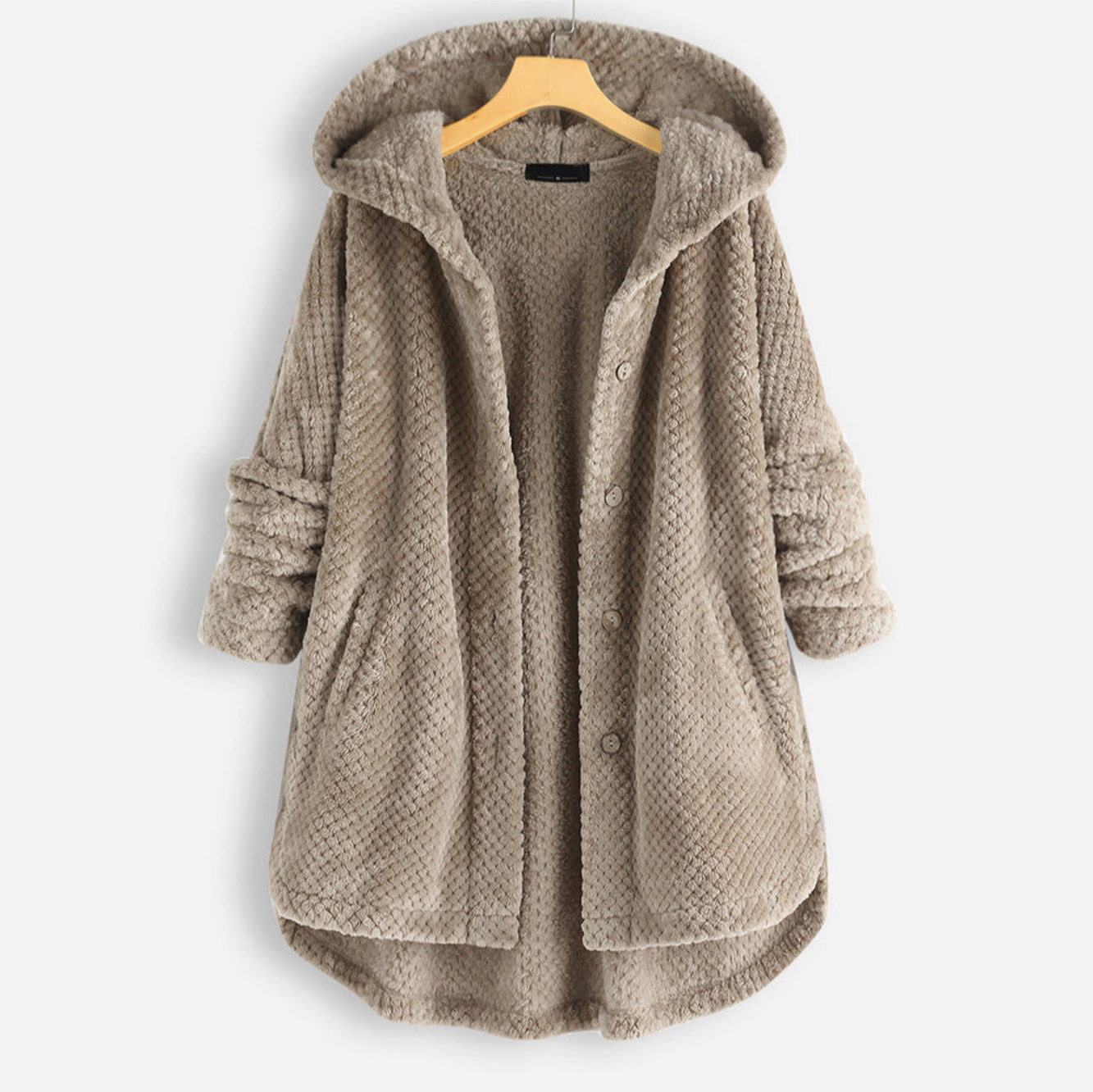 Streetwave Women's Hooded Teddy Coat Soft Warm Faux Fur Winter Outerwear With Cozy Lining
