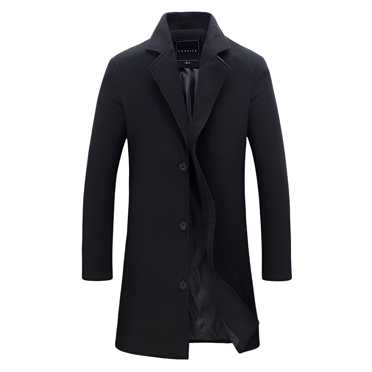 Street-Wave Wool Formal Winter Coat For Men With Warmth And Water-Repellent Protection Classic Fit