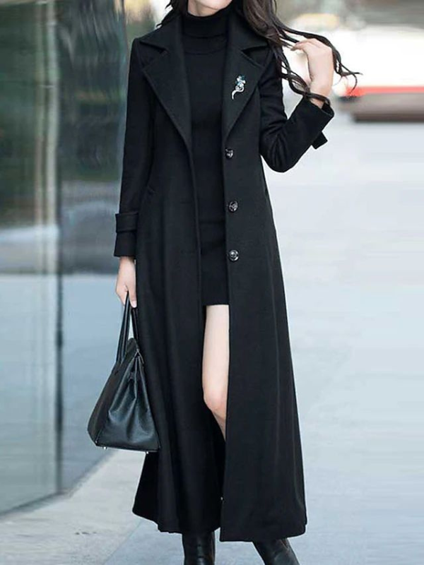 Street Wave Long Wool Coat For Women Timeless Elegance Cozy Warmth Versatile For Any Occasion