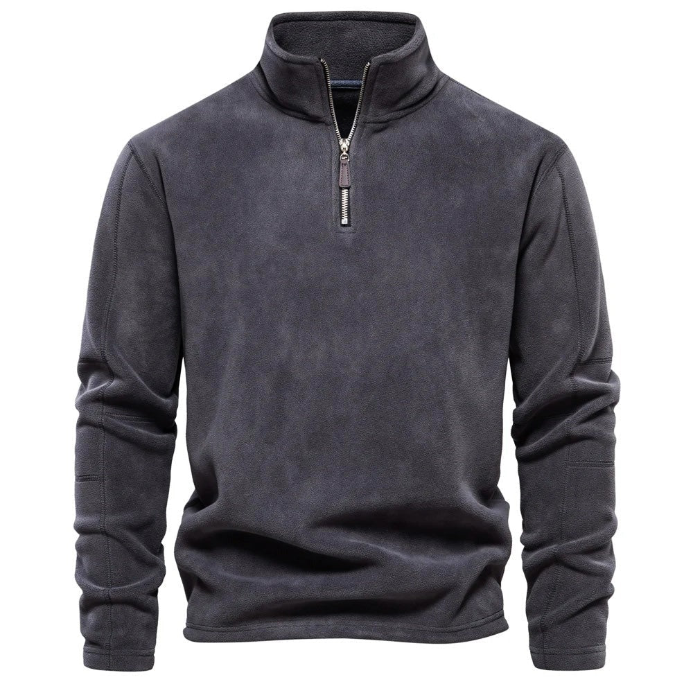 Street Wave Half Zip Knit Wool Blend Pullover For Men Classic Comfort And Everyday Versatility