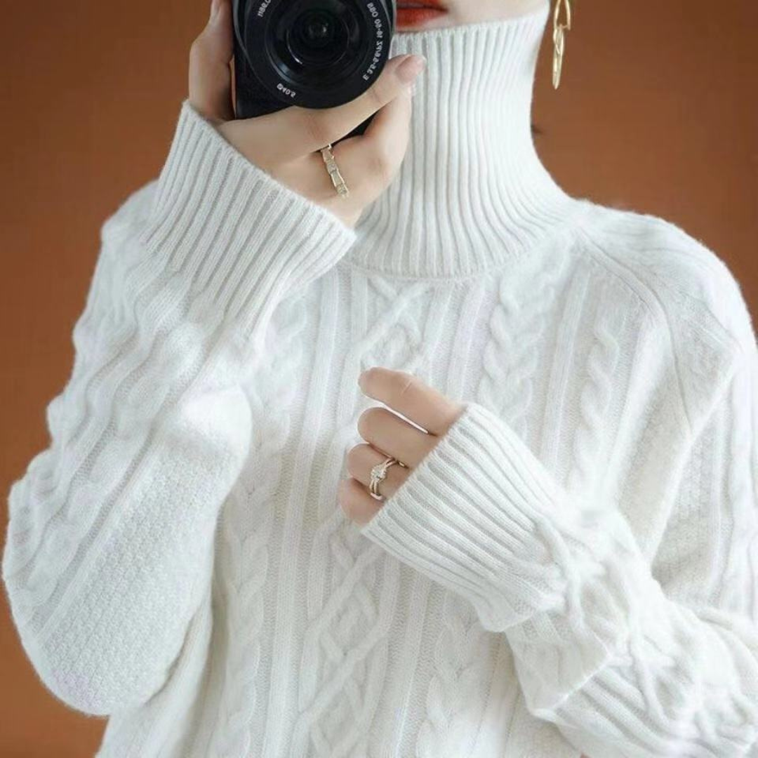 Street-Wave Womens Cozy Knit Pullover Turtleneck Luxurious Warmth And Timeless Style