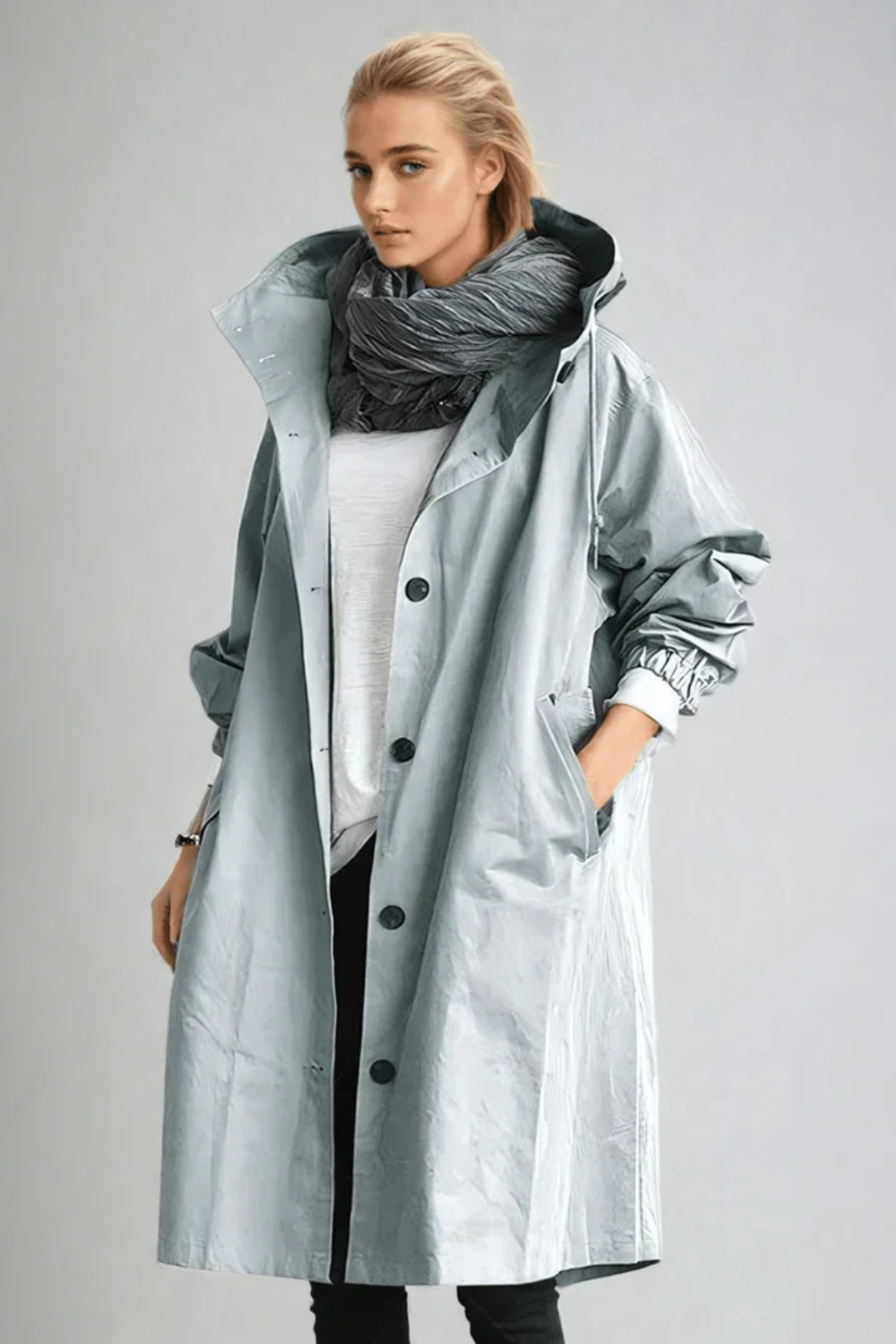Street-Wave Julie Fleece-Lined Windproof Jacket For Women Water-Repellent Oversized Autumn Coat