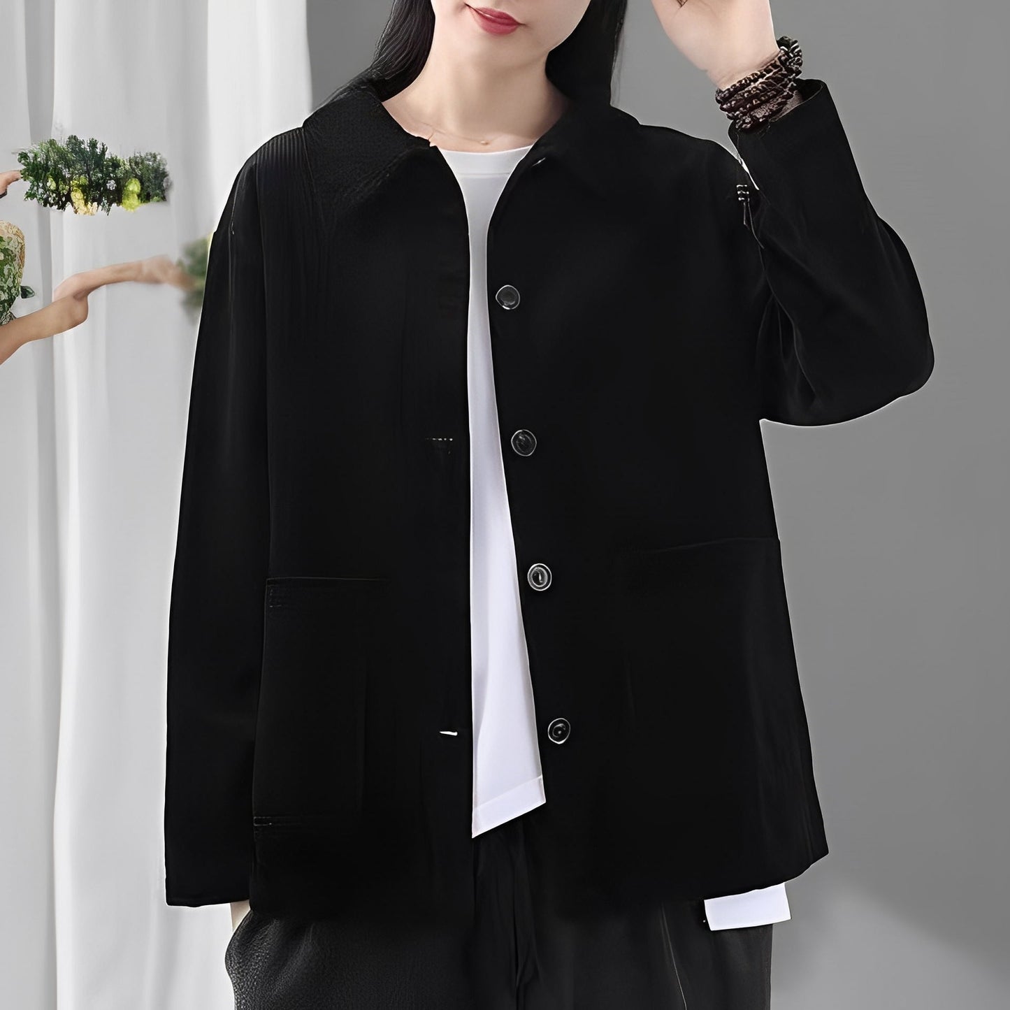 Street Wave Corduroy Jacket For Women With Pockets Relaxed Fit Comfort Ideal For Transitional Weather