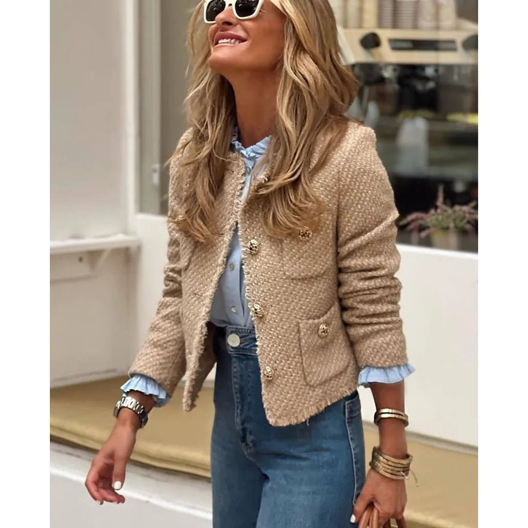 Street-wave Womens Short Puffer Jacket With Button Front For Warm Trendy Streetwear Style