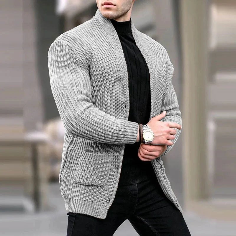 Streetwise Knit Vest By Street-wave For Style Conscious Men Urban Cardigan With Handy Pockets