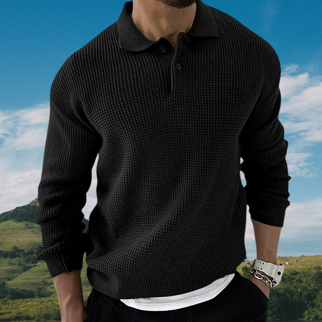 Street-Wave Soft Knit Pullover For Men Versatile Casual And Office Wear With Cozy Comfort