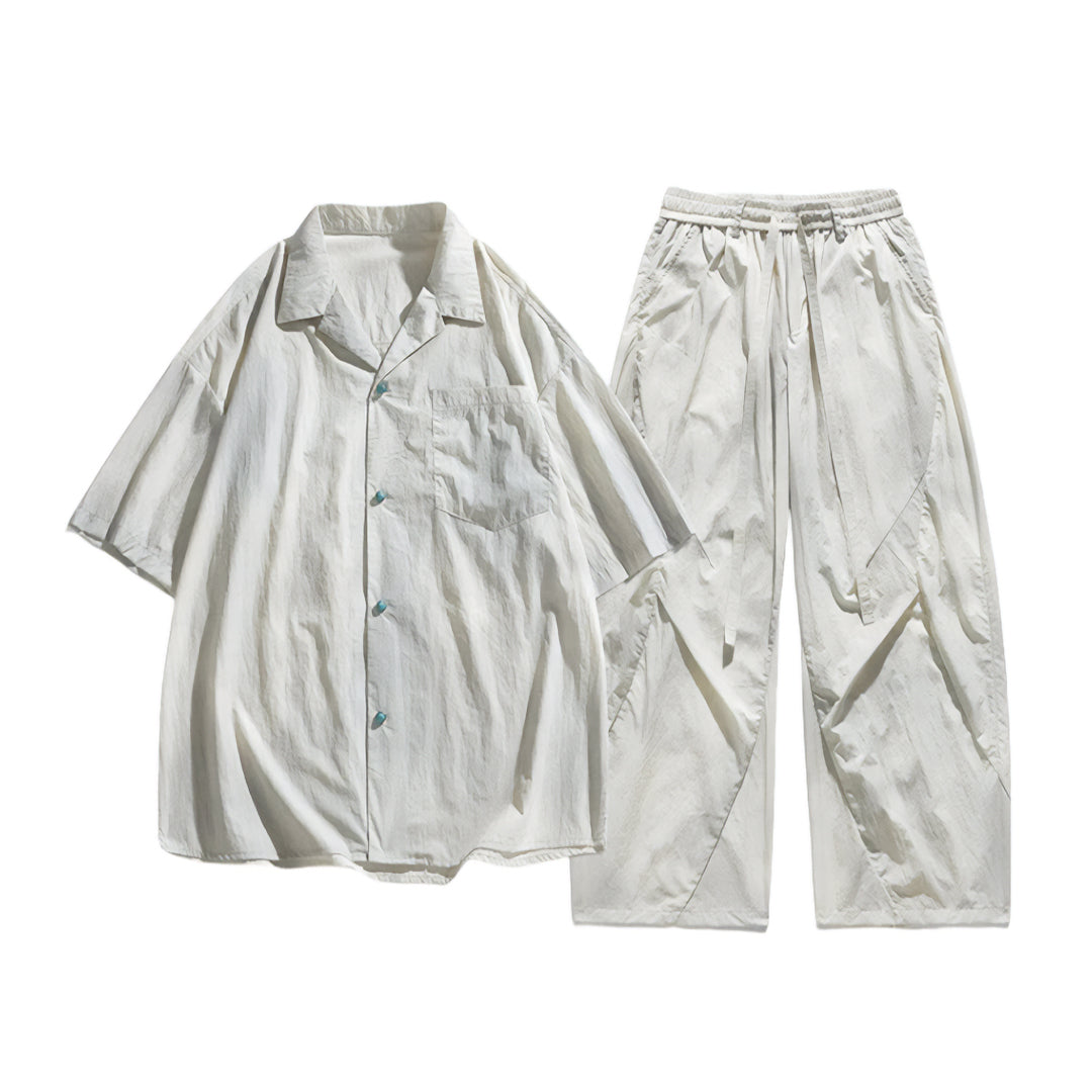 Airy Two-Piece Turquoise Set