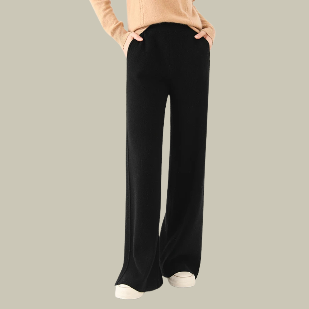 Street Wave Jasmine Women High Waist Wool Trousers Elegant Timeless