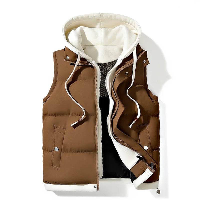 Street Wave Hooded Puffer Vest Soft Shell Lightweight Comfort Unisex