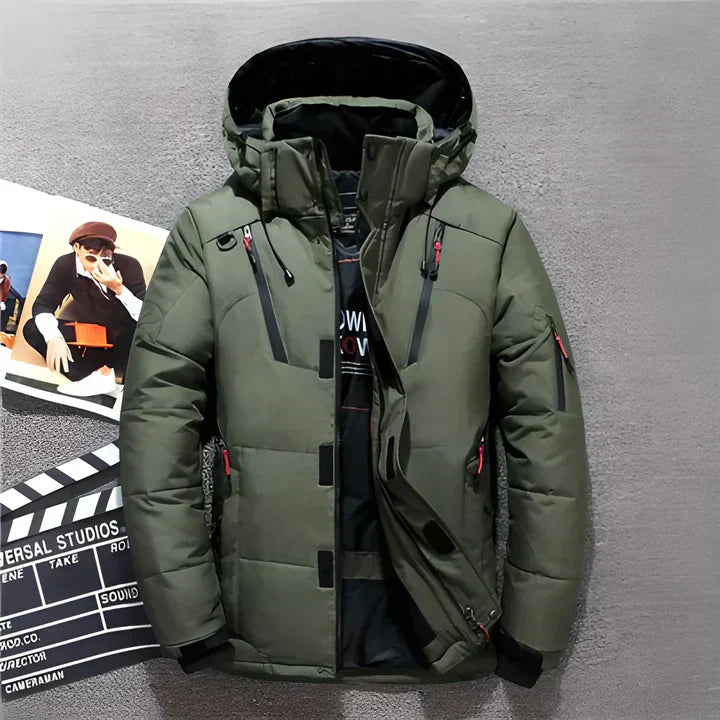 Street Wave Weston Puffer Jacket Men Detachable Hood Warm